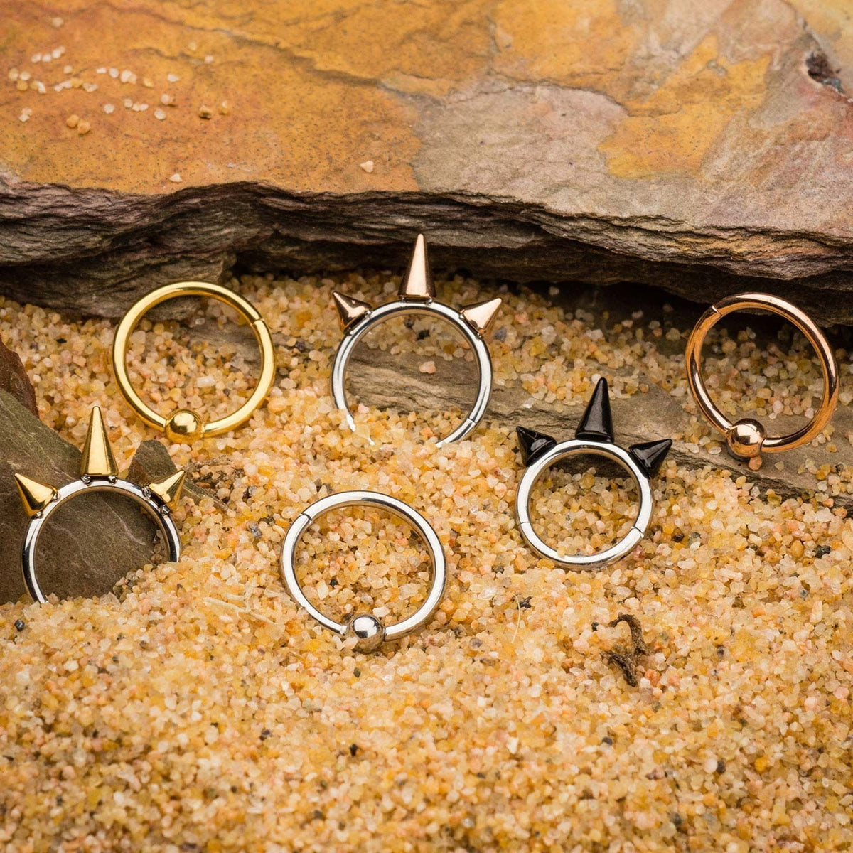 SEAMLESS CLICKER Clicker Hinged Segment Ring with 3mm Ball sbvsgrh611 -Rebel Bod-RebelBod