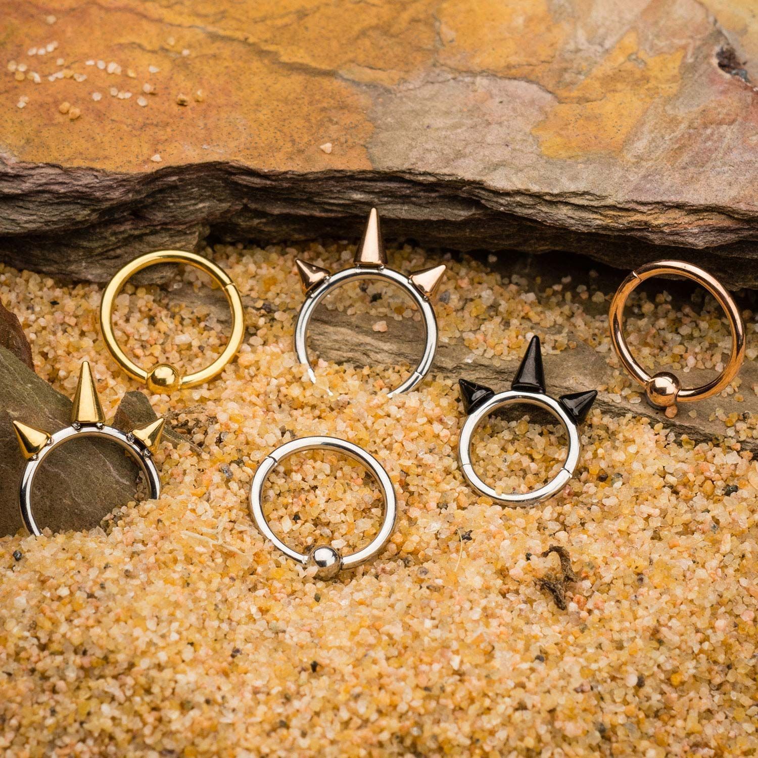 SEAMLESS CLICKER Clicker Hinged Segment Ring with 3mm Ball sbvsgrh611 -Rebel Bod-RebelBod