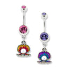 Colorful Clam Belly Ring - 1 Piece