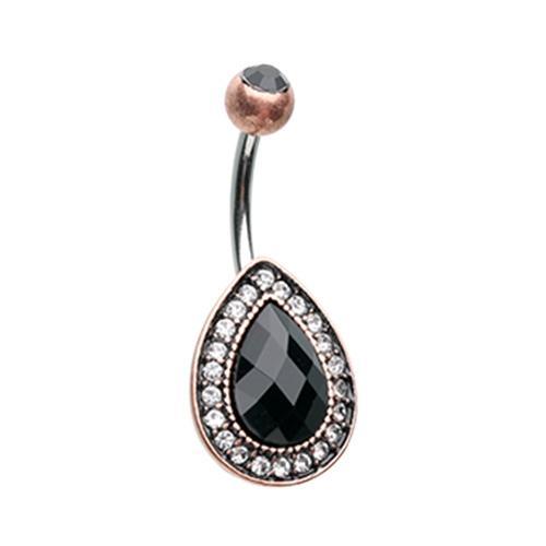 Copper/Black/Clear Roaring 20&#39;s Gatsby Inspired Belly Button Ring