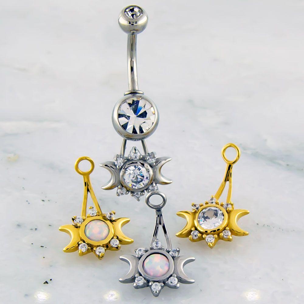 Crescent Moon Navel Hanger - 1 Piece -Rebel Bod-RebelBod