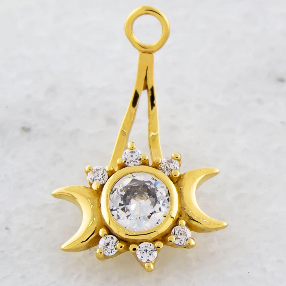 Crescent Moon Navel Hanger - 1 Piece -Rebel Bod-RebelBod