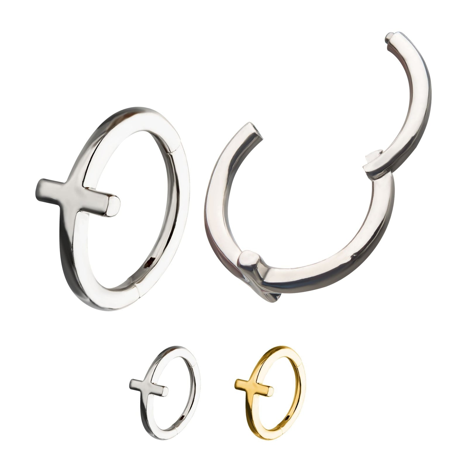 SEAMLESS CLICKER Cross Hinged Segment rings -Rebel Bod-RebelBod