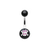 Cute Emo Skull Acrylic Logo Belly Button Ring