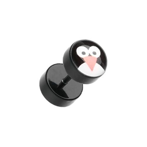 Cute Penguin Acrylic Fake Plug - 1 Pair