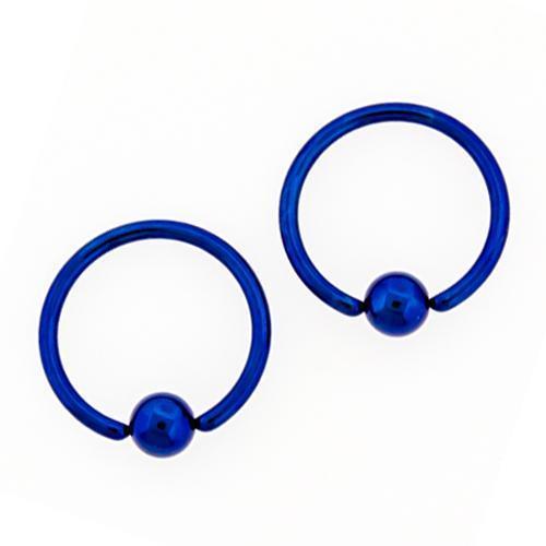 CAPTIVE BEAD RING Dark Blue Titanium Captive Bead Ring - 1 Piece - Special -Rebel Bod-RebelBod