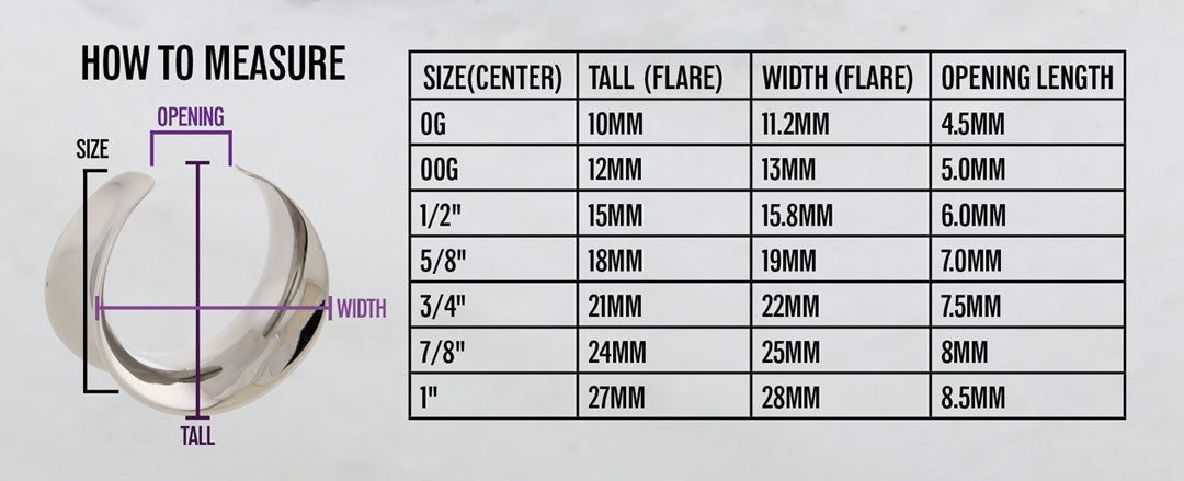 Plugs Earrings - Ear Saddle Dark Blue Titanium Ear Saddle Plug - 1 Piece - Special -Rebel Bod-RebelBod