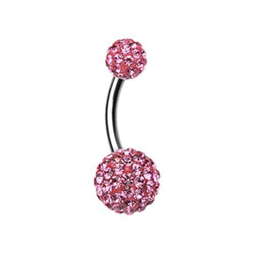 Dark Pink Classic Multi-Sprinkle Dot Belly Button Ring