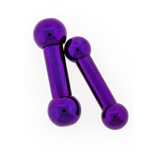 STRAIGHT BARBELL Dark Purple Internally Threaded Titanium Barbell - 1 Piece - Special -Rebel Bod-RebelBod