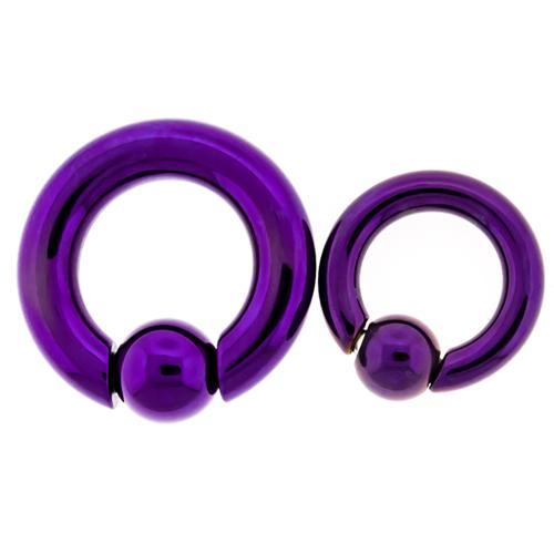 CAPTIVE BEAD RING Dark Purple Titanium Captive Bead Ring - 1 Piece - Special -Rebel Bod-RebelBod
