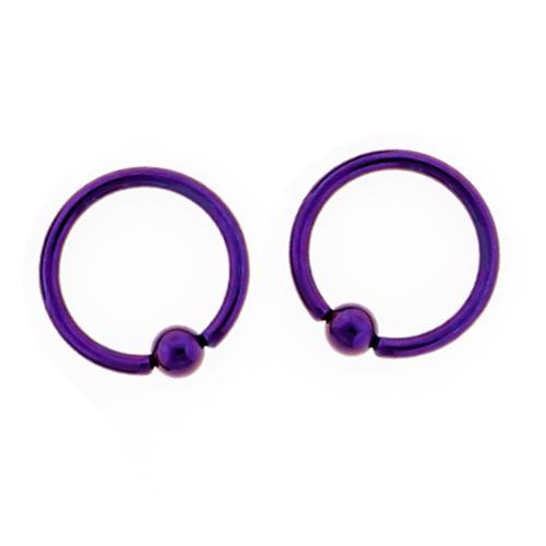 CAPTIVE BEAD RING Dark Purple Titanium Captive Bead Ring - 1 Piece - Special -Rebel Bod-RebelBod