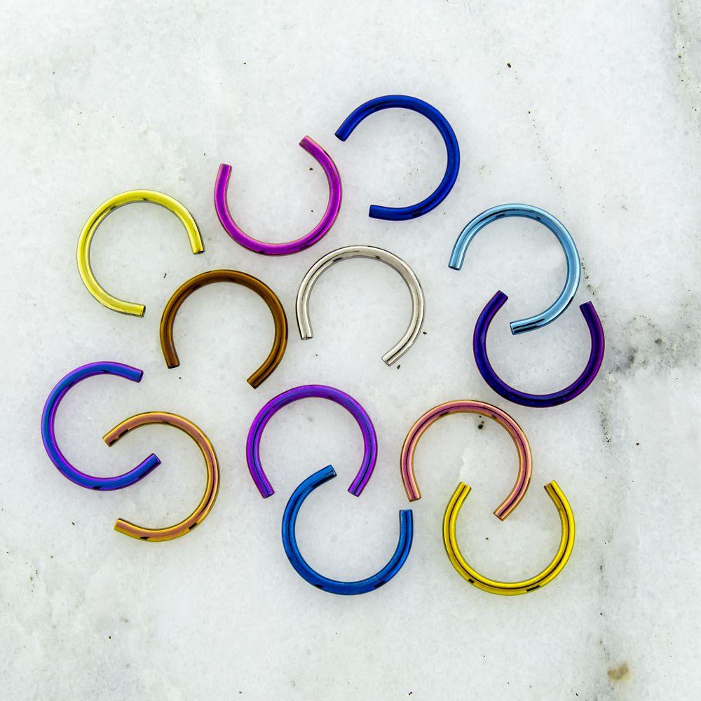 CIRCULAR BARBELL | HORSESHOE Dark Purple Titanium Horseshoe Circular Barbell Post Only Internally Threaded - 1 Piece - Special -Rebel Bod-RebelBod