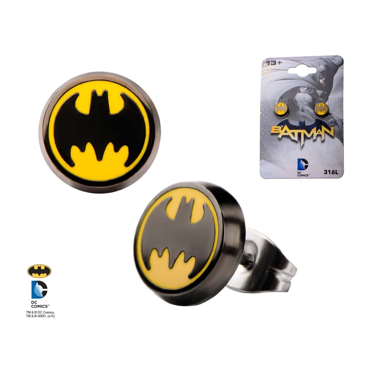 Batman stud earrings outlet