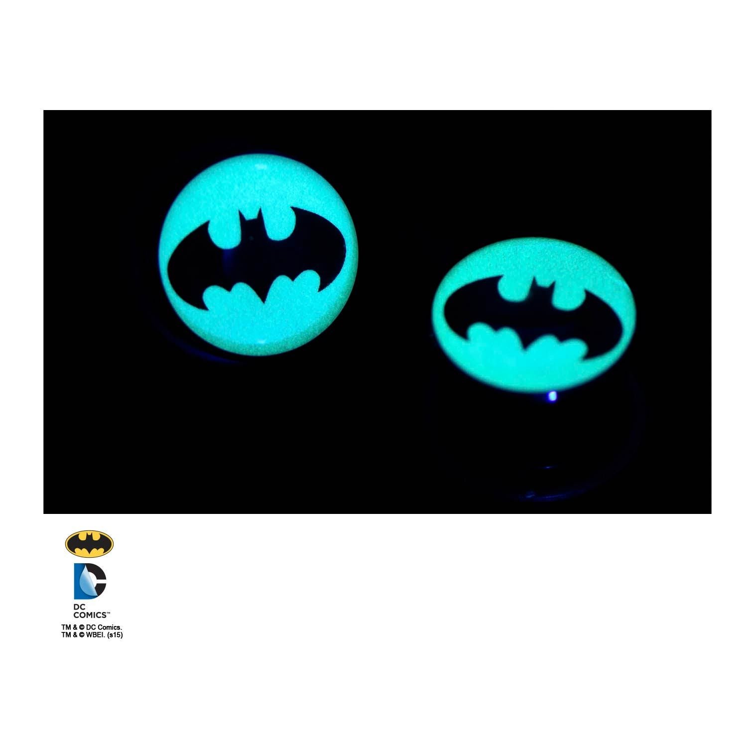 DC COMICS DC Comics Batman Glow in the Dark Logo Screw Fit Plug -Rebel Bod-RebelBod