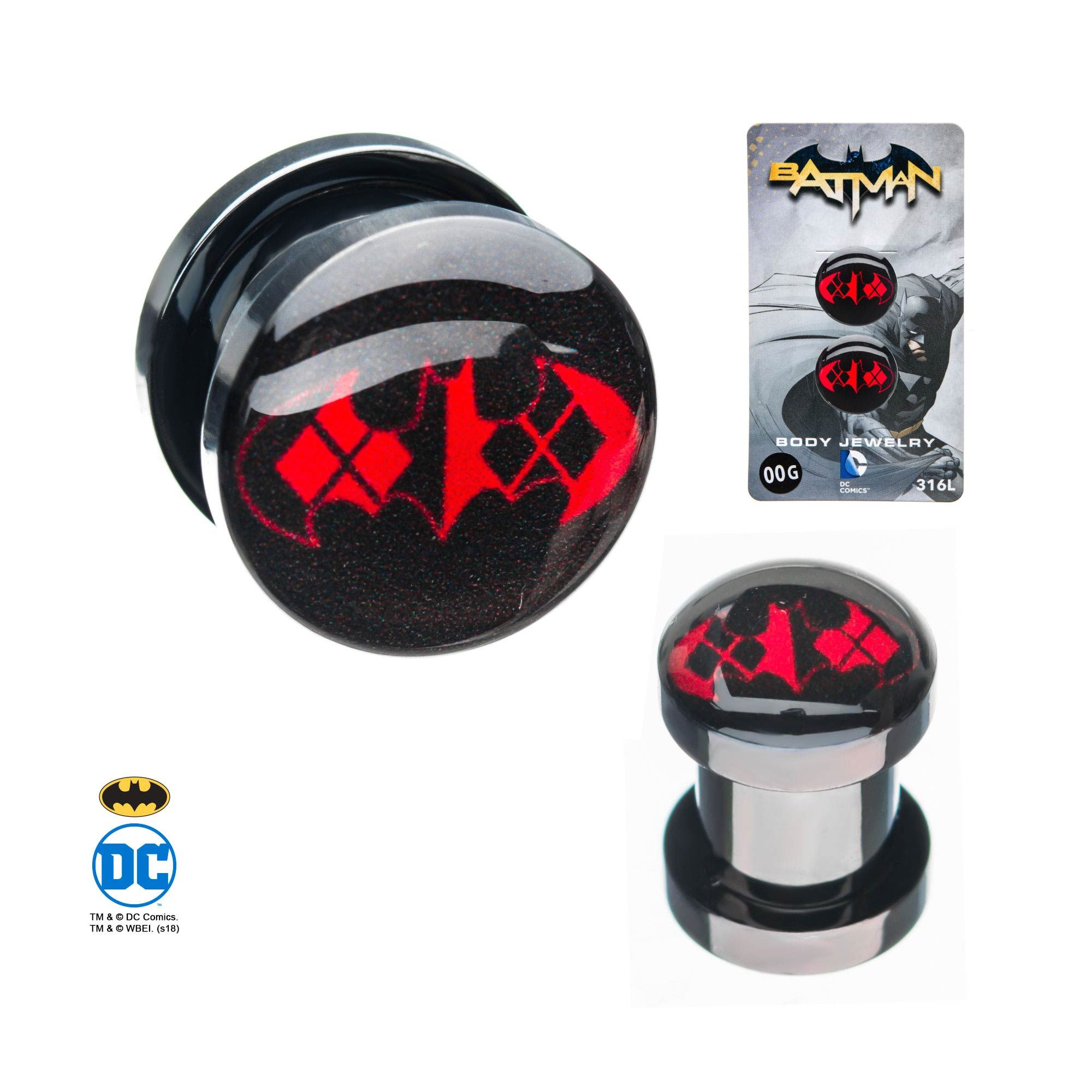 DC COMICS DC Comics Batman Harley Quinn Screw Fit Plug -Rebel Bod-RebelBod