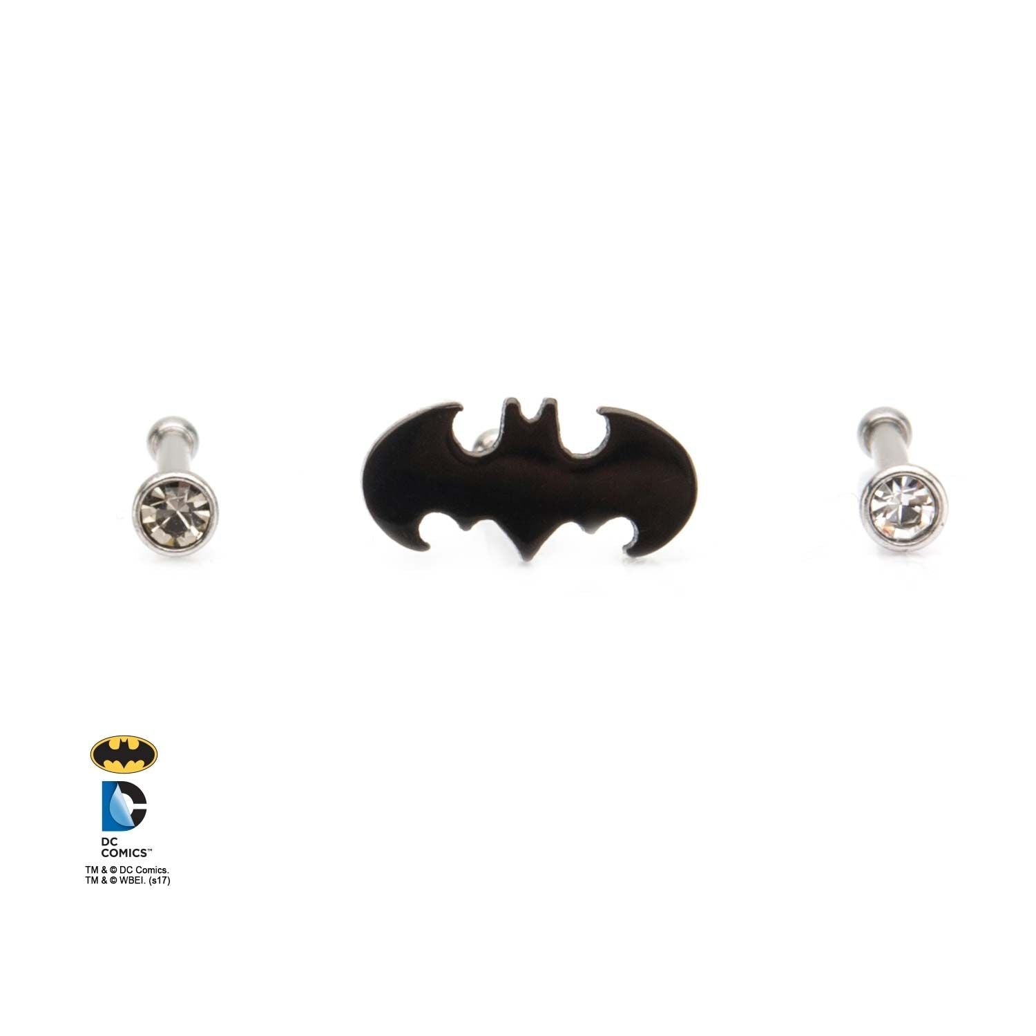 DC COMICS DC Comics Batman Logo Clear CZ Top Nose Bone Multi Pack -Rebel Bod-RebelBod