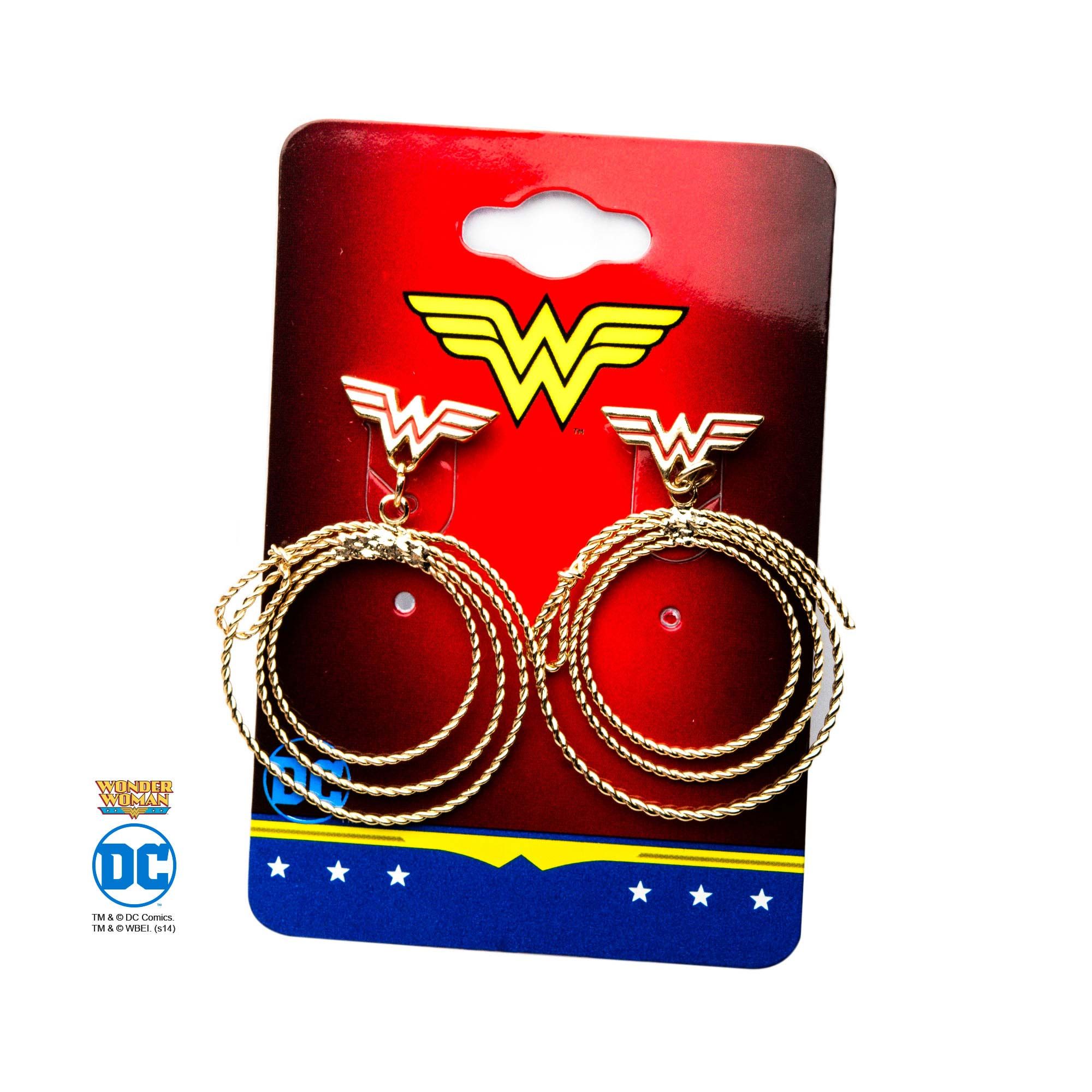 DC COMICS DC Comics Wonder Woman Lasso Dangle Steel Post Stud Earring -Rebel Bod-RebelBod