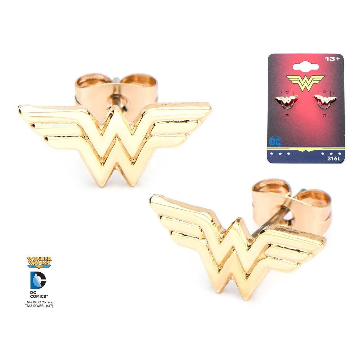 DC COMICS DC Comics Wonder Woman Logo Stud Earring -Rebel Bod-RebelBod