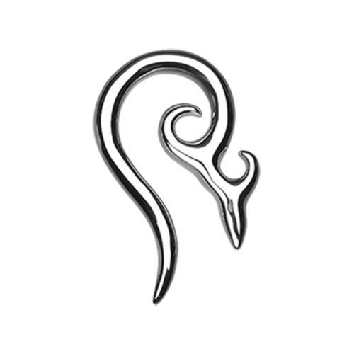 Devil's Horn Steel Ear Gauge Spiral Hanging Taper - 1 Pair