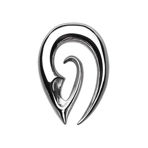 Tapers - Hanging Devious Steel Fang Ear Gauge Spiral Hanging Taper - 1 Pair -Rebel Bod-RebelBod