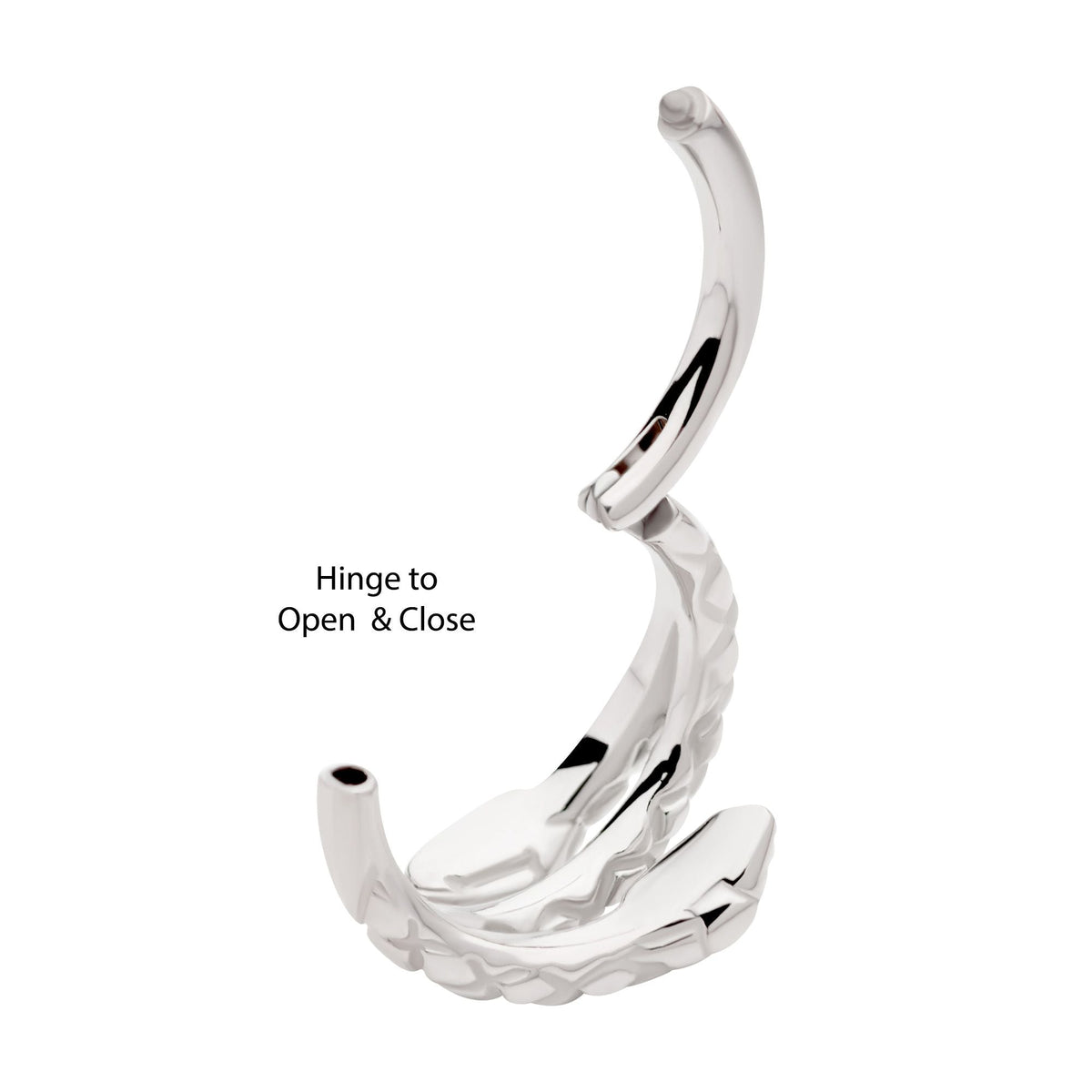 SEAMLESS CLICKER Double Ended Twist Side Facing Hinged Segment Clicker Snake Heads sgrhj70608 -Rebel Bod-RebelBod