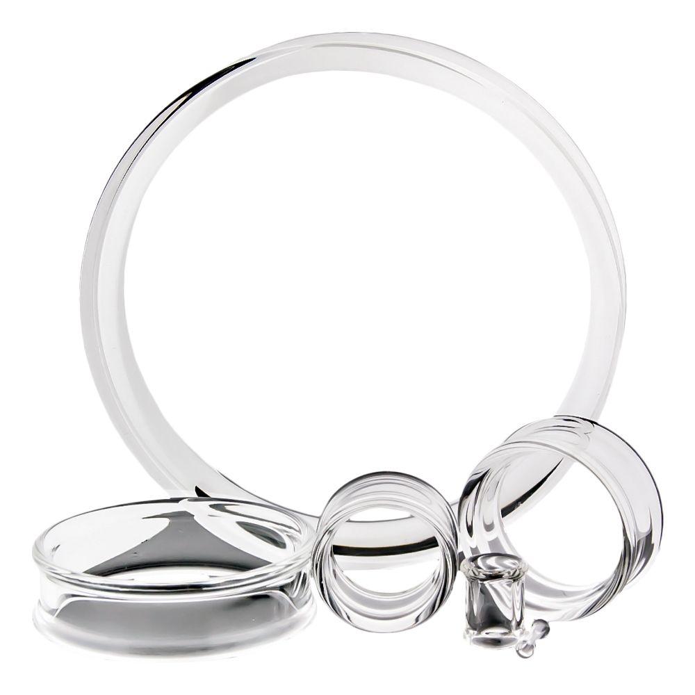 Tunnels - Double Flare Double Flare Pyrex Glass Tunnels - 1 Piece -Rebel Bod-RebelBod