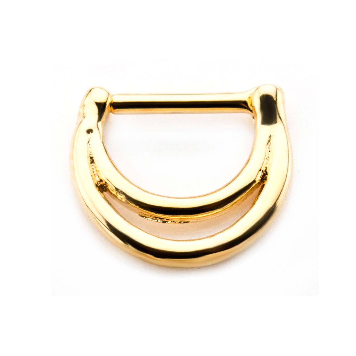 Clicker - Cartilage | Septum Double Ring Septum Clickers -Rebel Bod-RebelBod