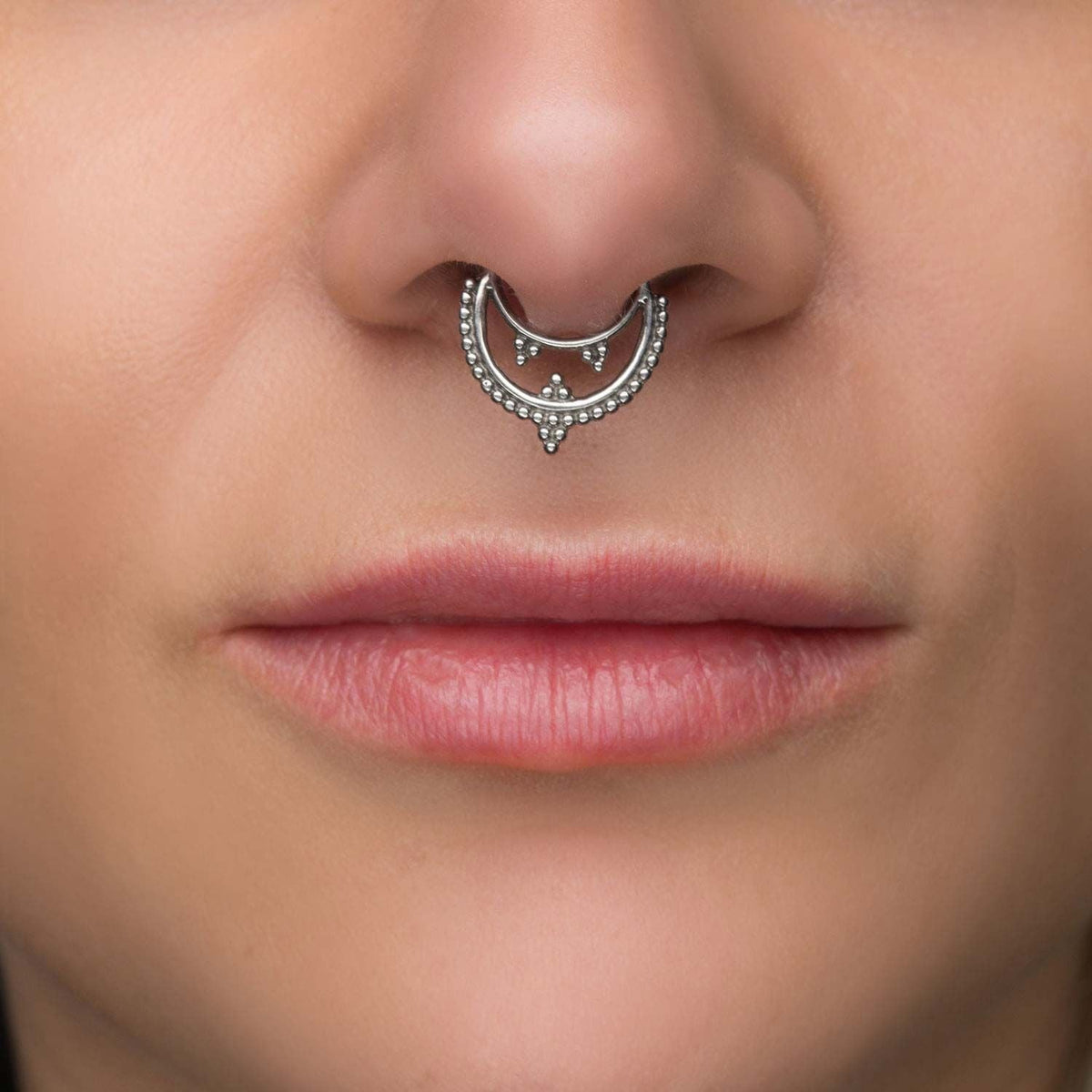 Clicker - Cartilage | Septum Double Row Mini Beads Septum Clickers -Rebel Bod-RebelBod