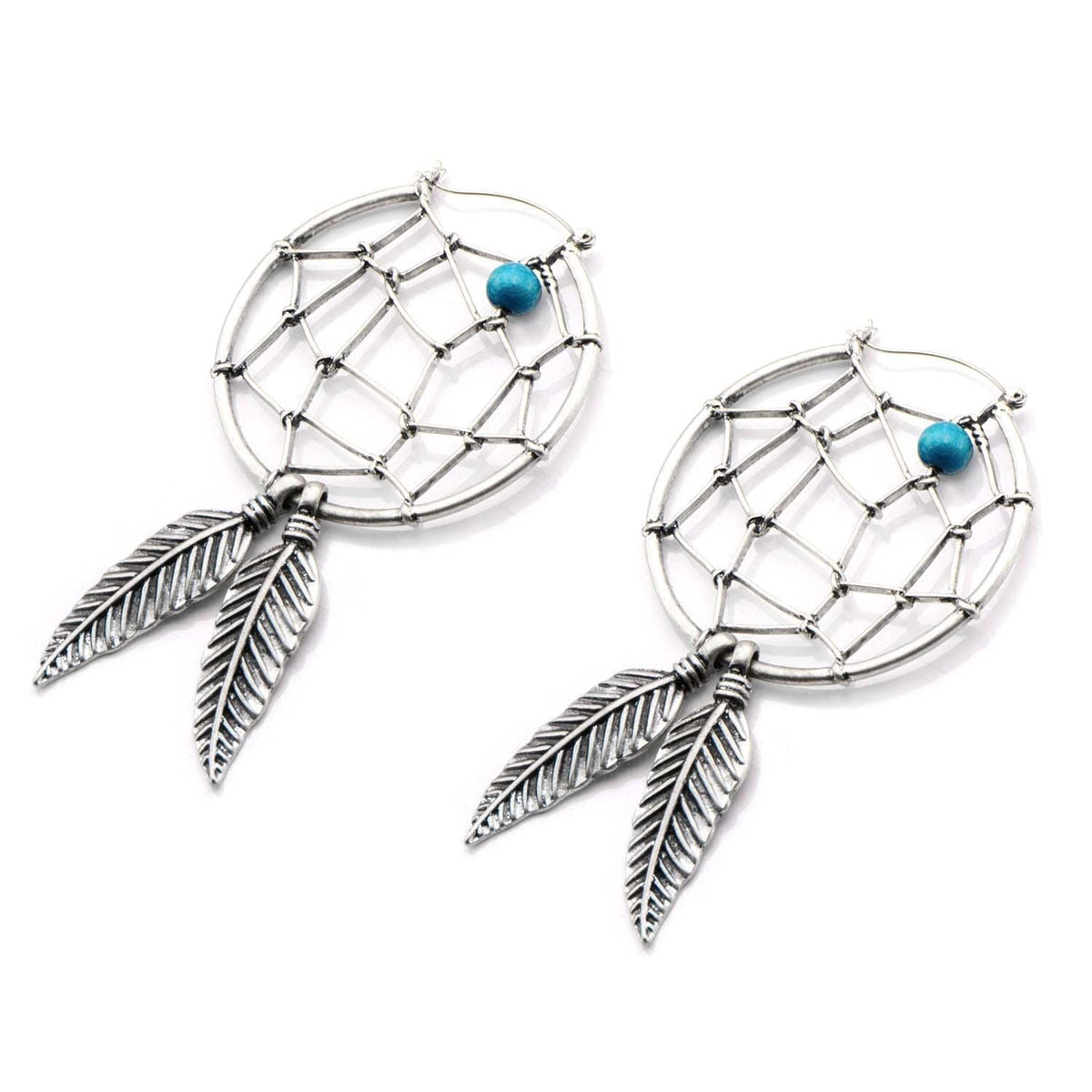 Tapers - Hanging Dream Catcher Plug Hoops -Rebel Bod-RebelBod