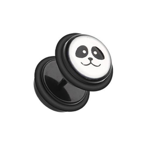 Duplicate-Panda Acrylic Fake Plug w/ O-Rings - 1 Pair