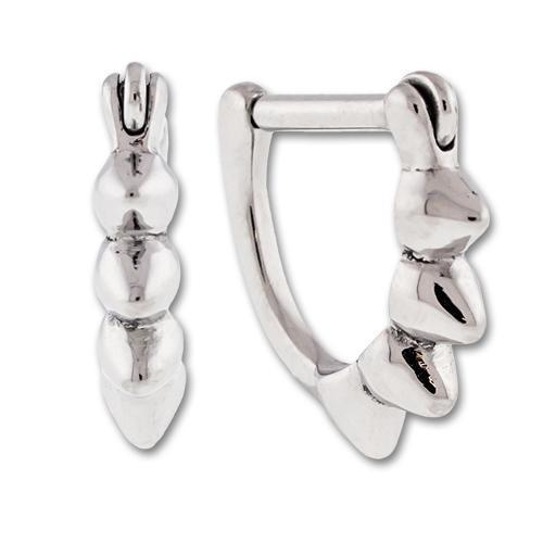 Ear Clicker 16G 1/4 Straight 4 Spikes Rounded Ends - 1 Piece