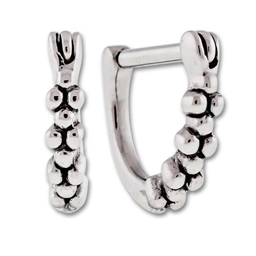 Ear Clicker 16G 1/4 Straight Beaded - 1 Piece