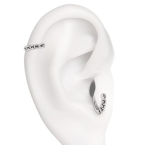 Ear Clicker 16G 1/4 Straight Beaded - 1 Piece