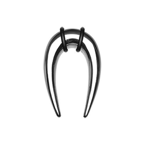 Pincher | Crescent Extended Pincher Steel Ear Gauge Buffalo Taper - 1 Pair -Rebel Bod-RebelBod
