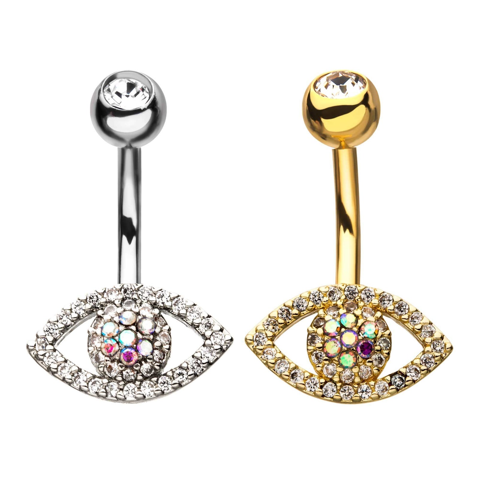 Eye Gem Fixed Belly Ring