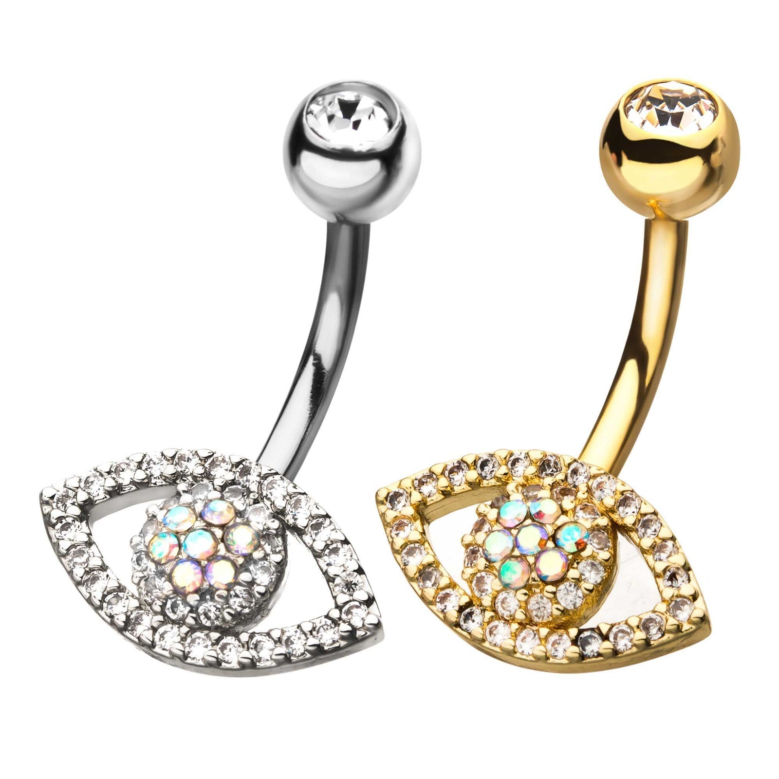 Eye Gem Fixed Belly Ring