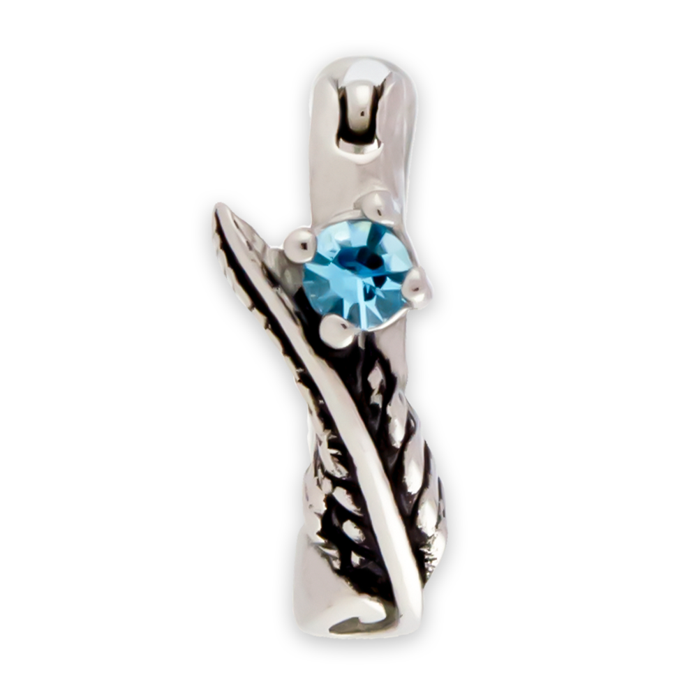 SEAMLESS CLICKER Feather and Gem Ear Clicker - 1 Piece -Rebel Bod-RebelBod
