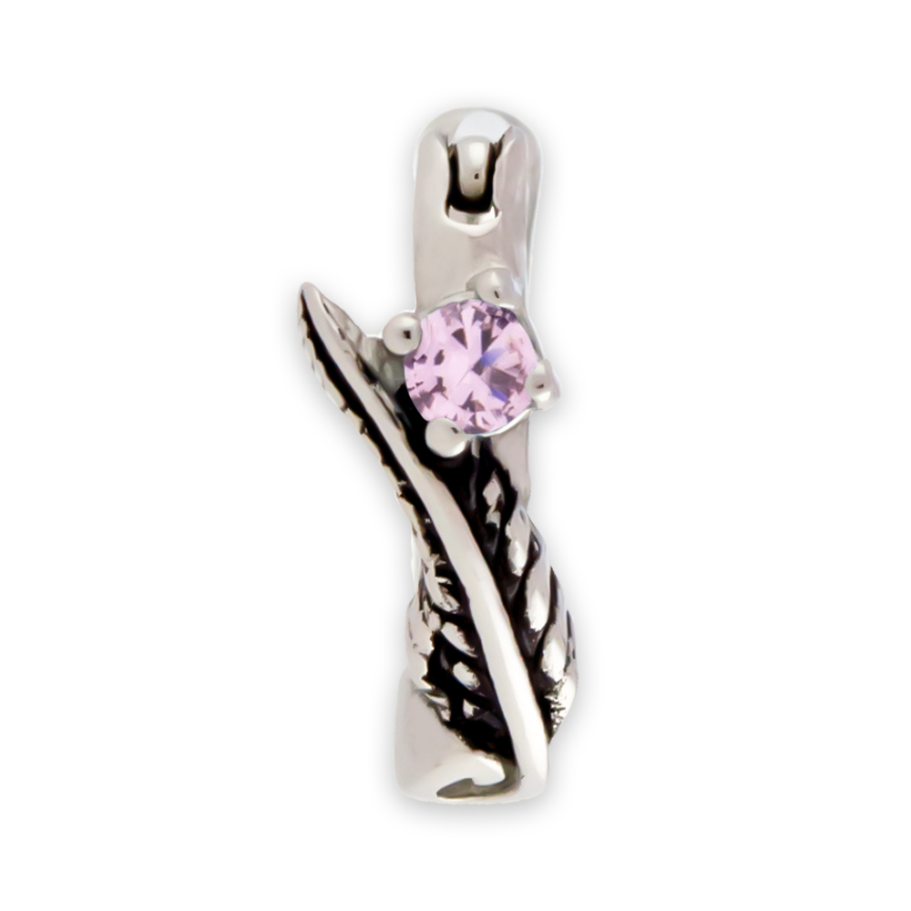 SEAMLESS CLICKER Feather and Gem Ear Clicker - 1 Piece -Rebel Bod-RebelBod