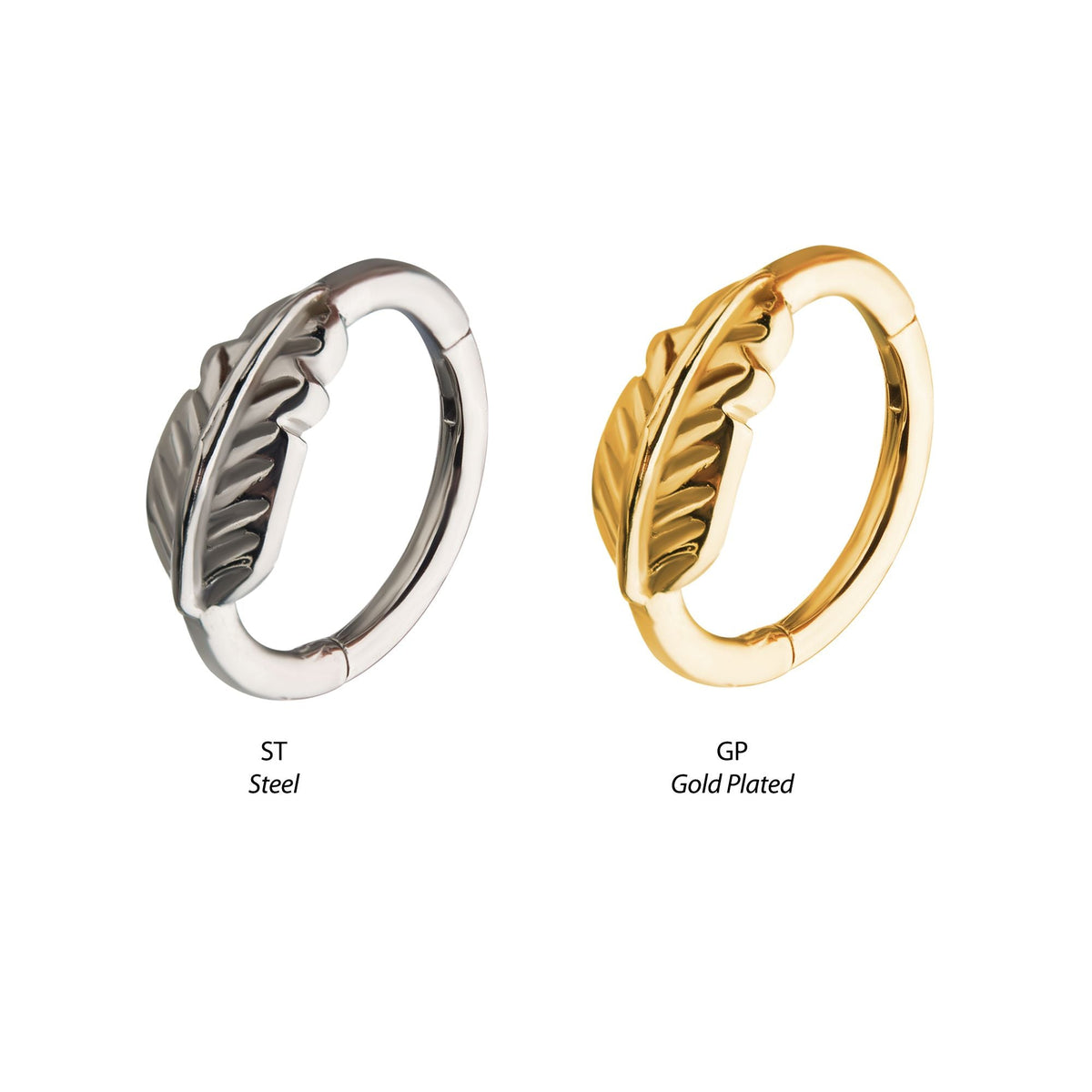 SEAMLESS CLICKER Feather Hinged Segment rings -Rebel Bod-RebelBod