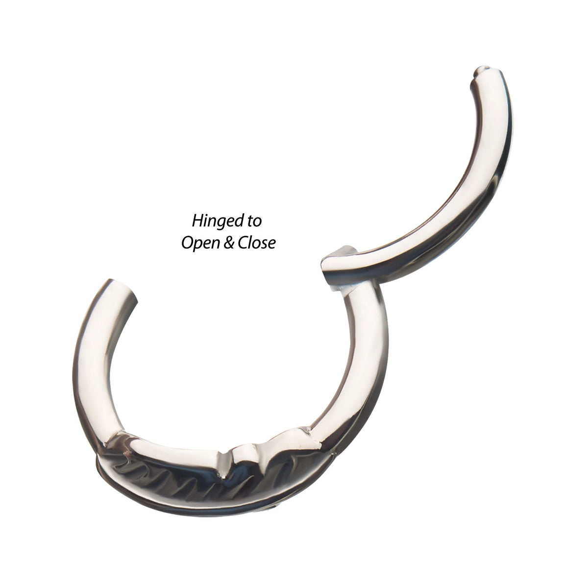 SEAMLESS CLICKER Feather Hinged Segment rings -Rebel Bod-RebelBod