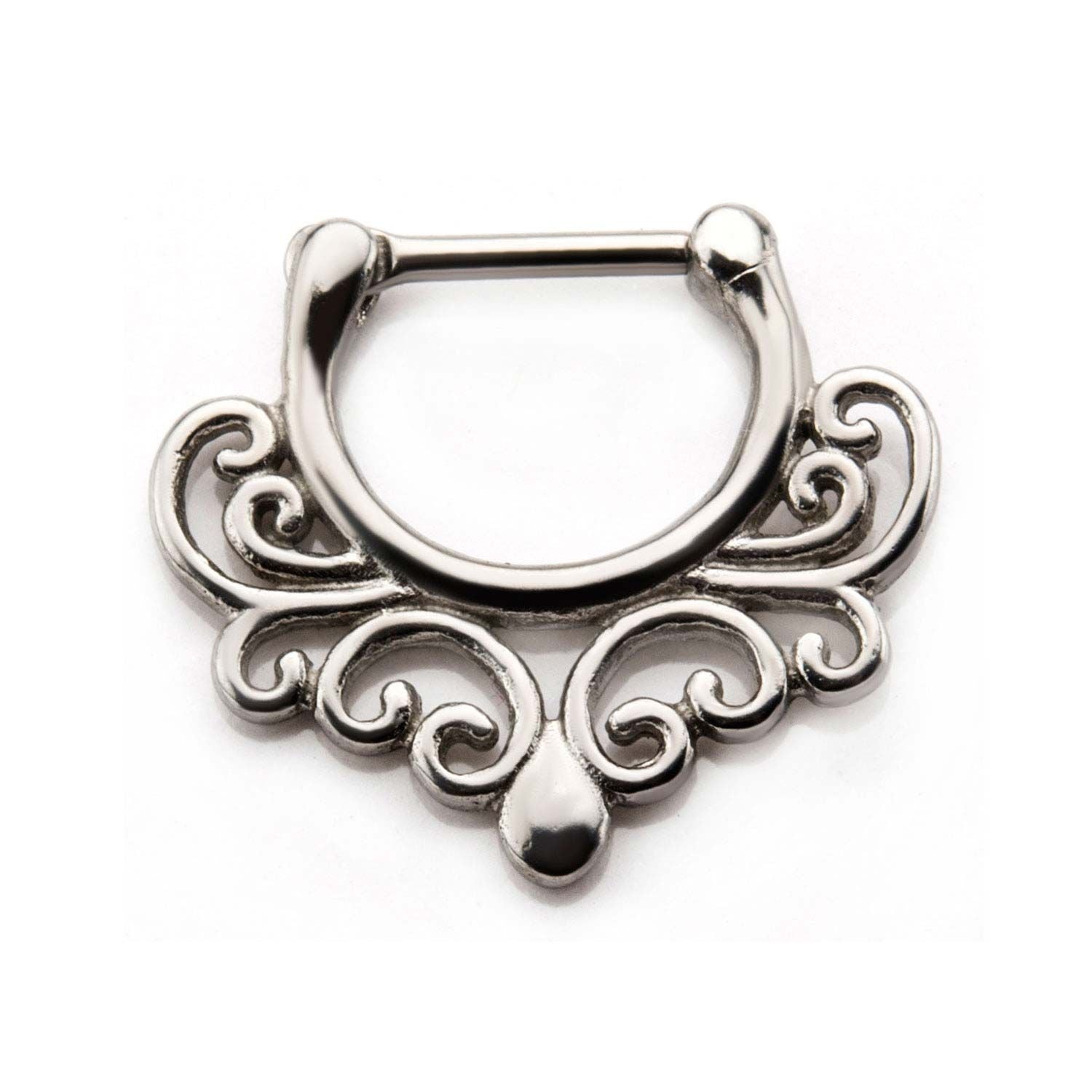 Clicker - Cartilage | Septum Filigree Scroll Septum Clickers -Rebel Bod-RebelBod