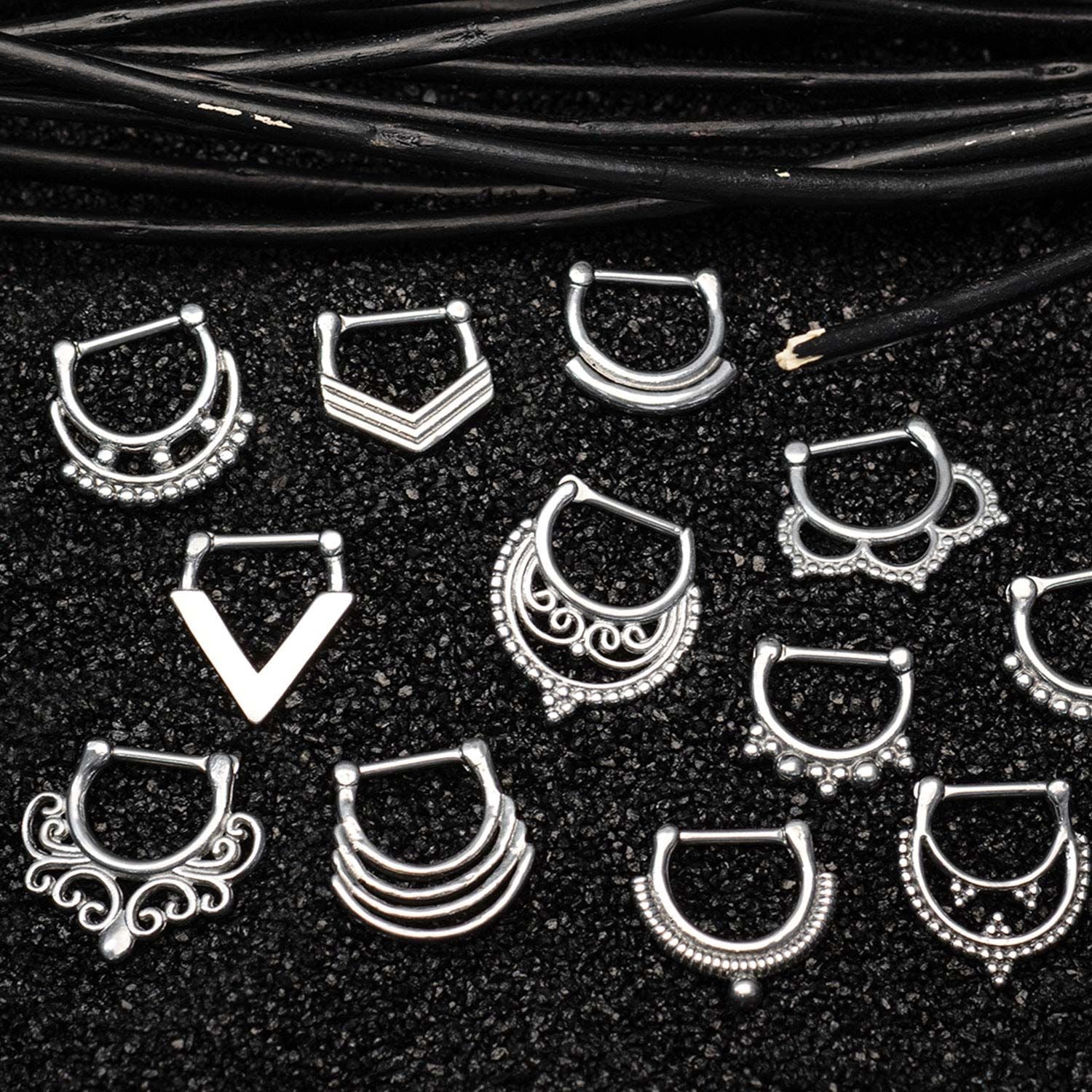 Clicker - Cartilage | Septum Filigree Scroll Septum Clickers -Rebel Bod-RebelBod