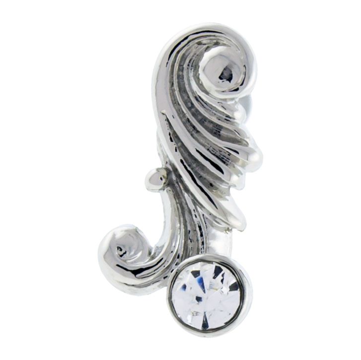 STRAIGHT BARBELL Filigree Swirl Ear Barbell - 1 Piece -Rebel Bod-RebelBod