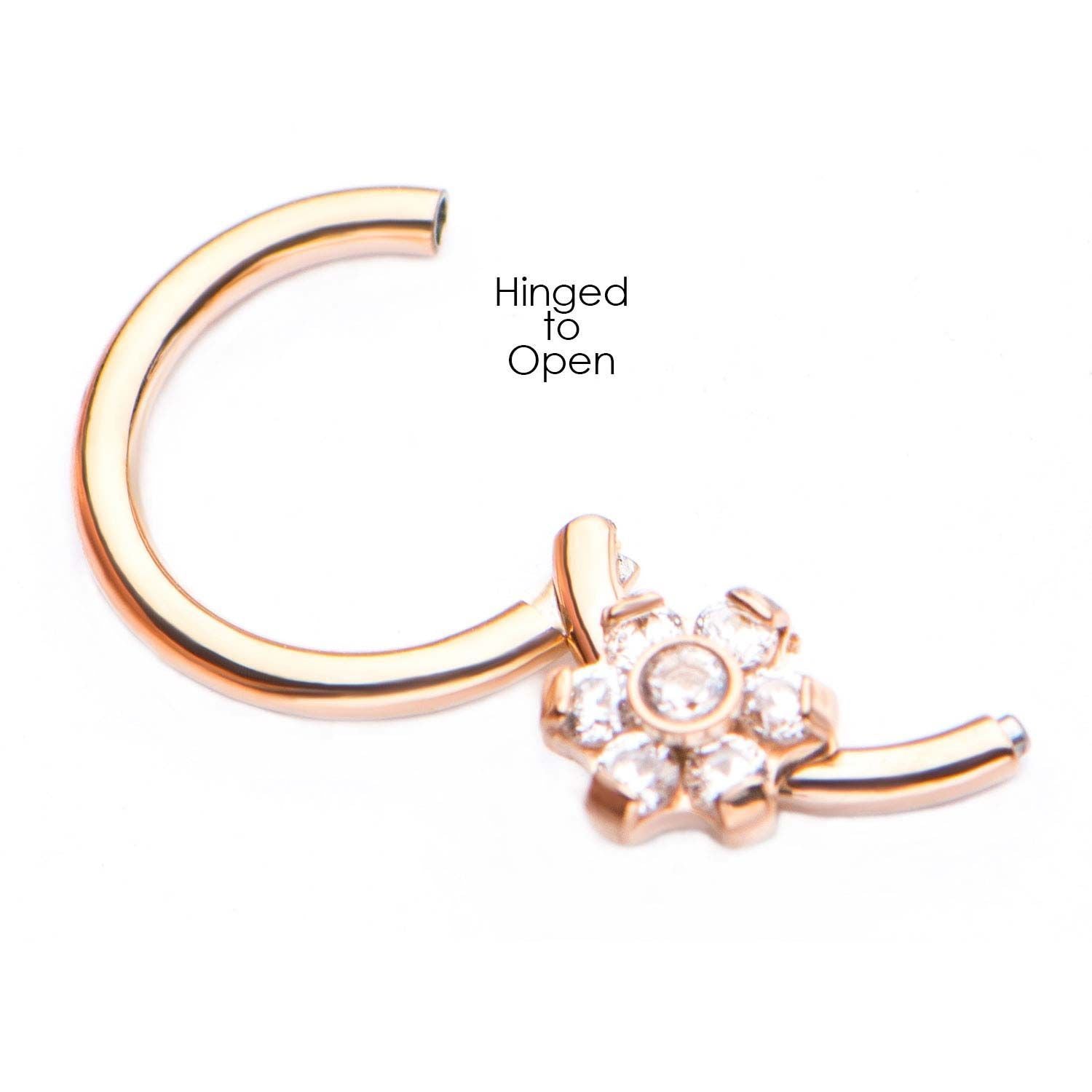 Flower Clicker Hinged Segment Ring