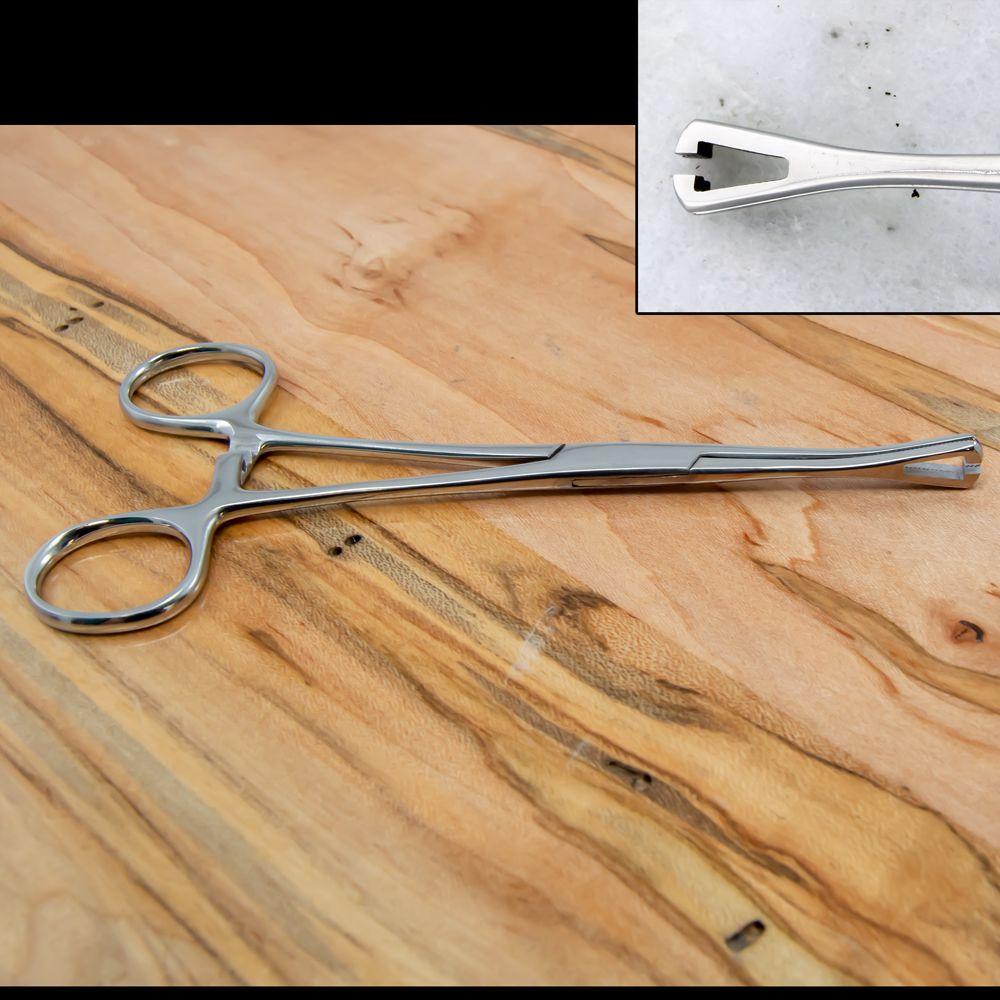 Forceps Penington Slotted With Ratchet - 1 Piece -Rebel Bod-RebelBod