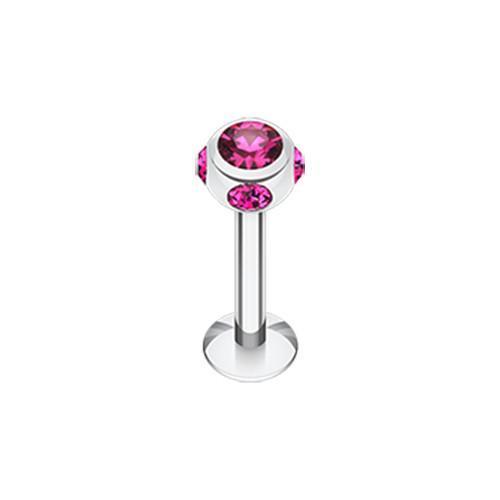 Fuchsia Aurora Gem Ball Labret