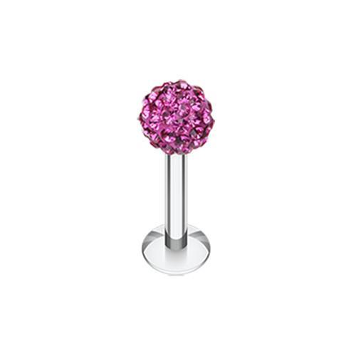 Fuchsia Multi-Sprinkle Dot Multi Gem Ball Labret