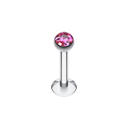 Fuchsia Multi-Sprinkle Dot Multi Gem Dome Labret