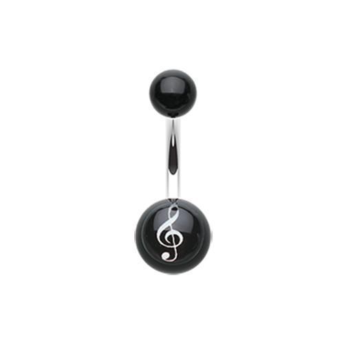 G-Clef Acrylic Belly Button Ring