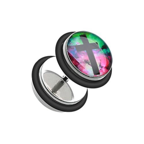 Galaxy Cross Fake Plug w/ O-Rings - 1 Pair